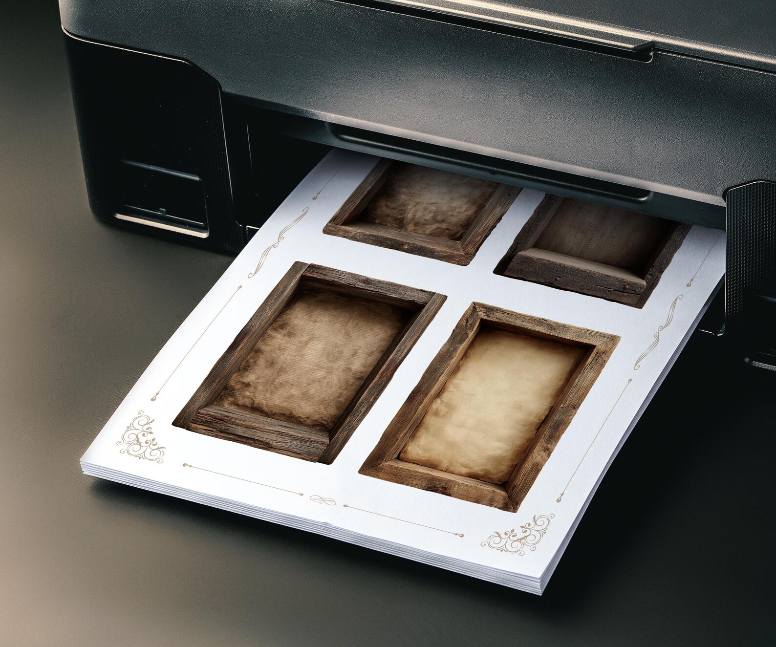 Vintage Shadow Box Frames, 12 Sheets Printable Frames, Junk Journal ...