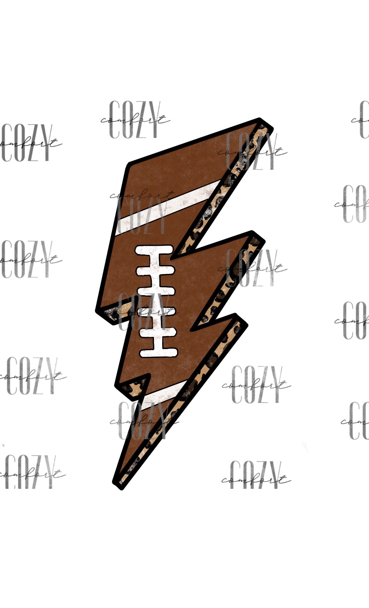 Football Lightning Bolt PNG Digital Download ONLY Etsy