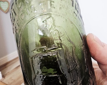 Victorian Pictorial Green Beer Bottle ..Fletcher Holt.