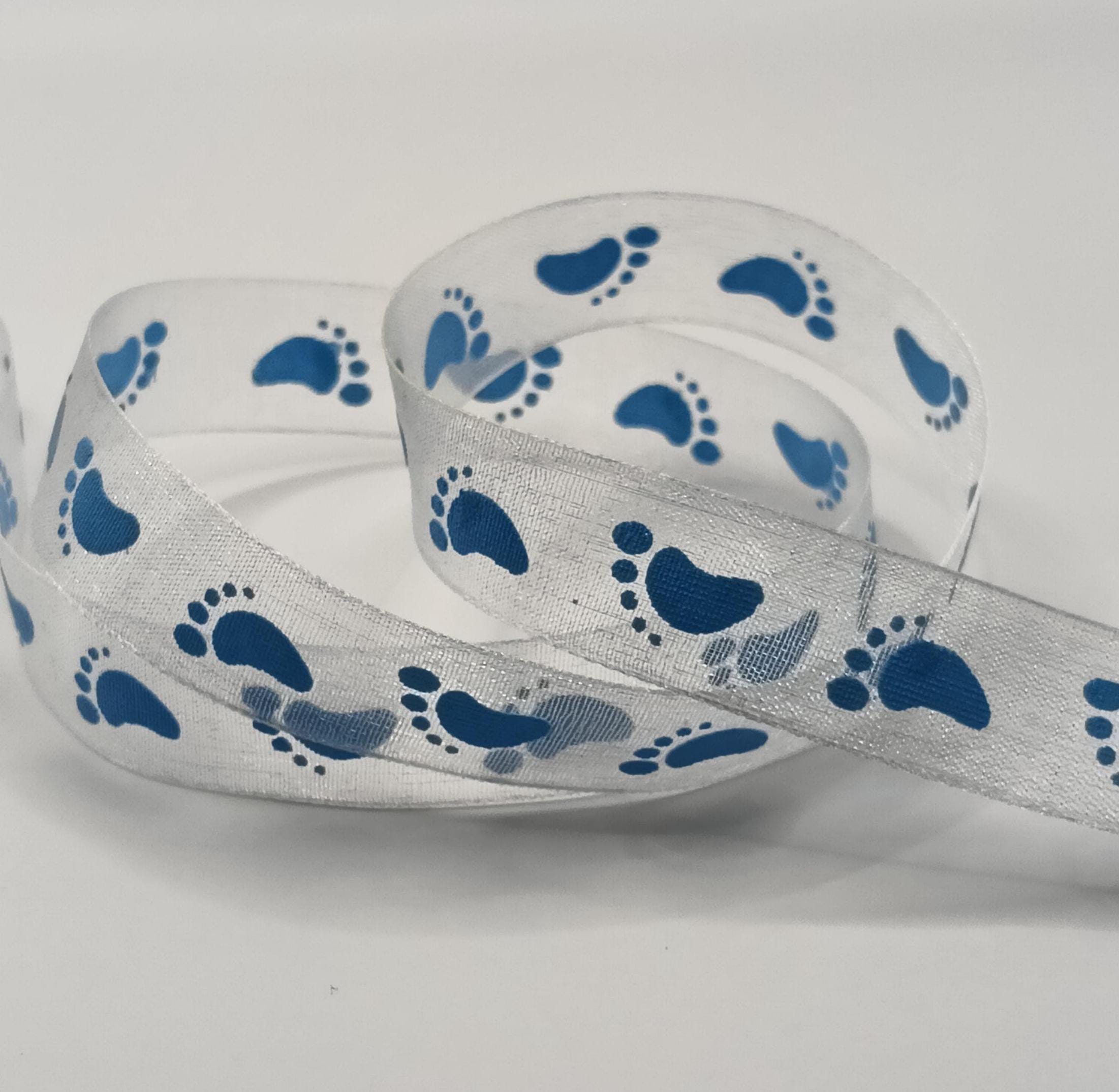 Baby Feet Ribbon: 10mm Sheer Printed Design, Gift Wrapping - Etsy