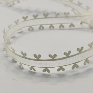 15 mm Bertie's Bows Coração borda transparente fita marfim x 2 metros, Embrulho para presente, Fita para dia dos namorados, Artesanato, Decoração, Decoração para dia dos namorados