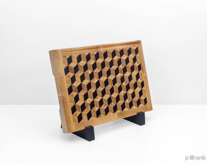 Extraordinary 3d Cube Endgrain Cutting Board With Highend Wood