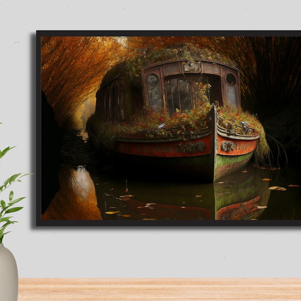 Forgotten 4 | Narrowboat Wall Art Print, Canal Boat Gift | The Narrowboat Gallery