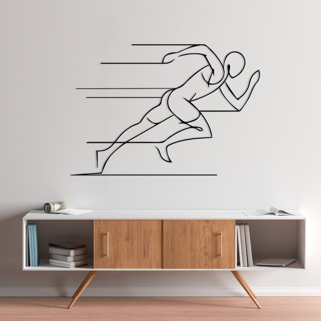 Running Metal Wall Decor, Runner Athlete Wall Art, Gifts for Runners
