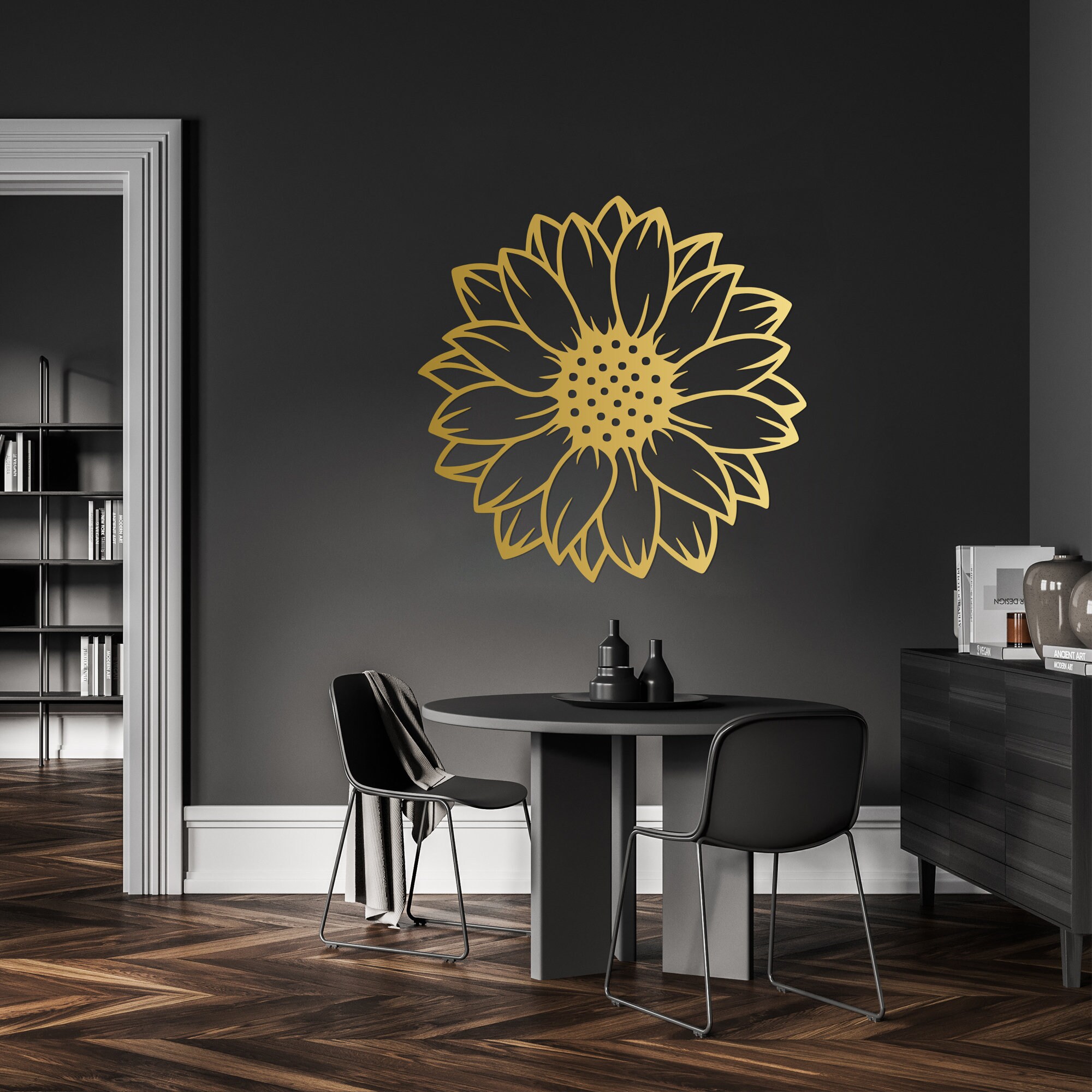 Sunflower Metal Wall Art Sun Flower Home Decor Room Large Etsy