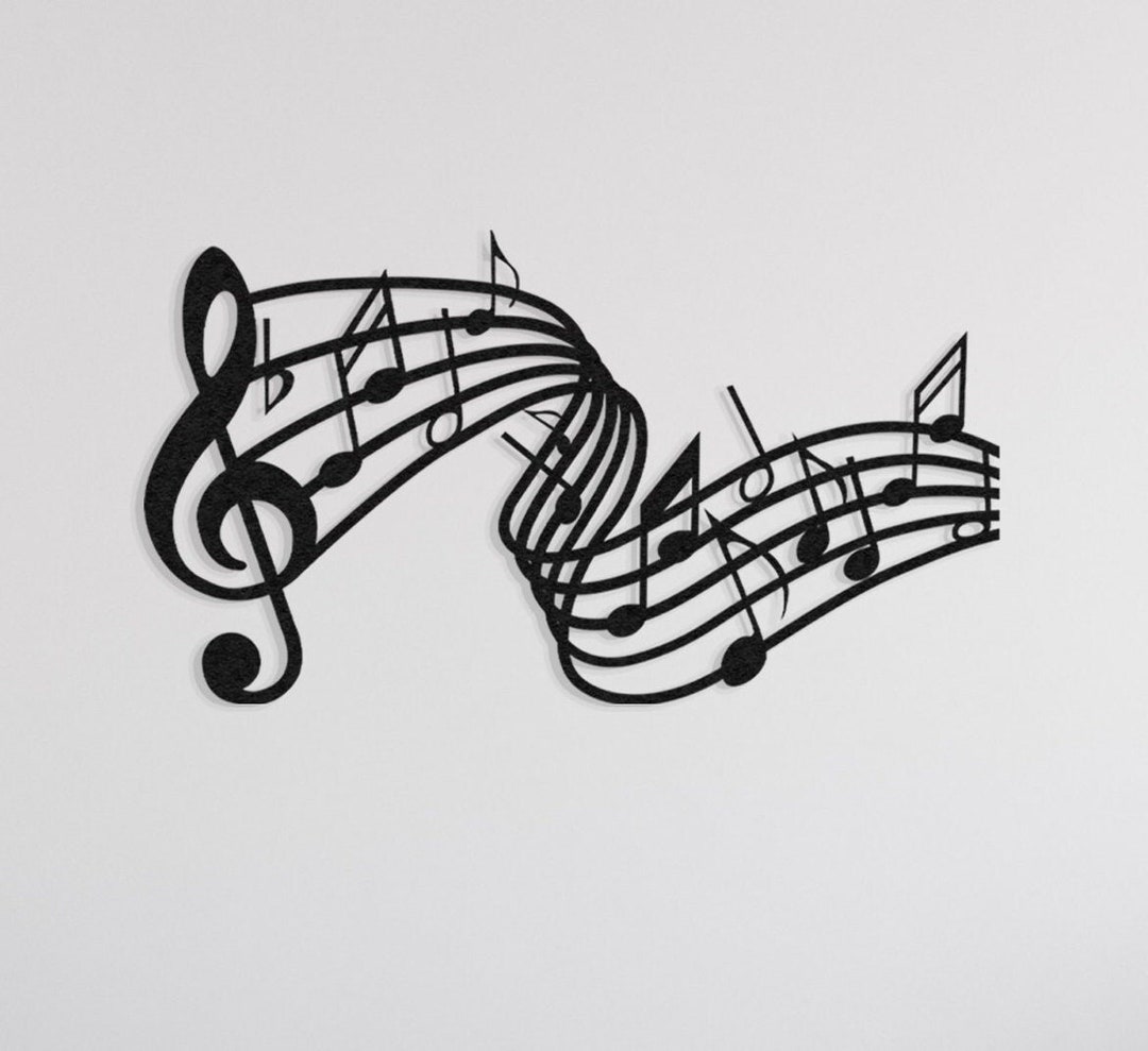 Music Notes Metal Wall Art Music Lover Gift Metal Wall Etsy
