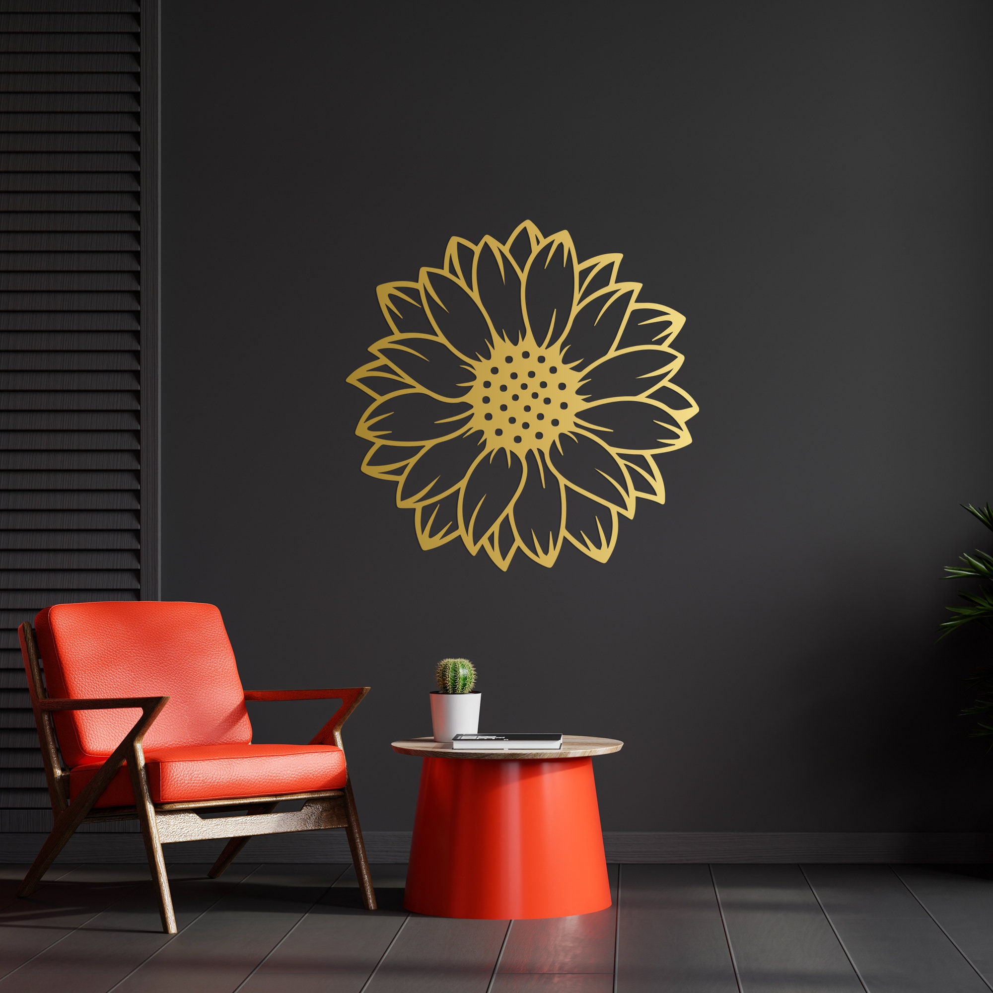 Sunflower Metal Wall Art Sun Flower Home Decor Room Large Etsy