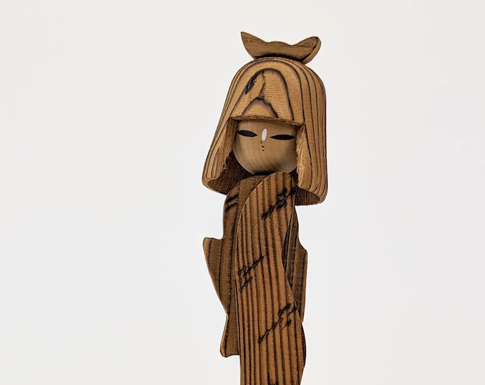 21cm Creative Kokeshi Doll - Sosaku Kokeshi Handmade Japanese Traditional Wooden Craft (0268)