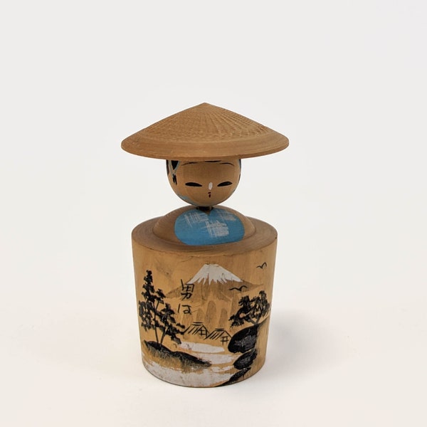 Creative Kokeshi Doll - Sosaku Kokeshi Handmade Japanese Traditional Wooden Craft (0256)