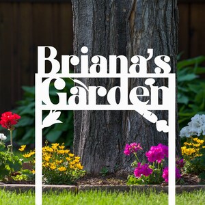 Personalized Veggie Garden Stakes, Custom Metal Name Sign, Veggie Garden Gift, Custom Gardening Gift, Name Metal Sign, Yard Name Sign