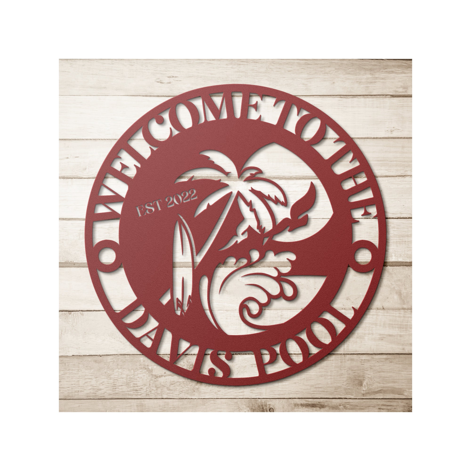 Custom Pool Sign, Metal Pool Sign Outdoor, Metal Pool Sign Personalized