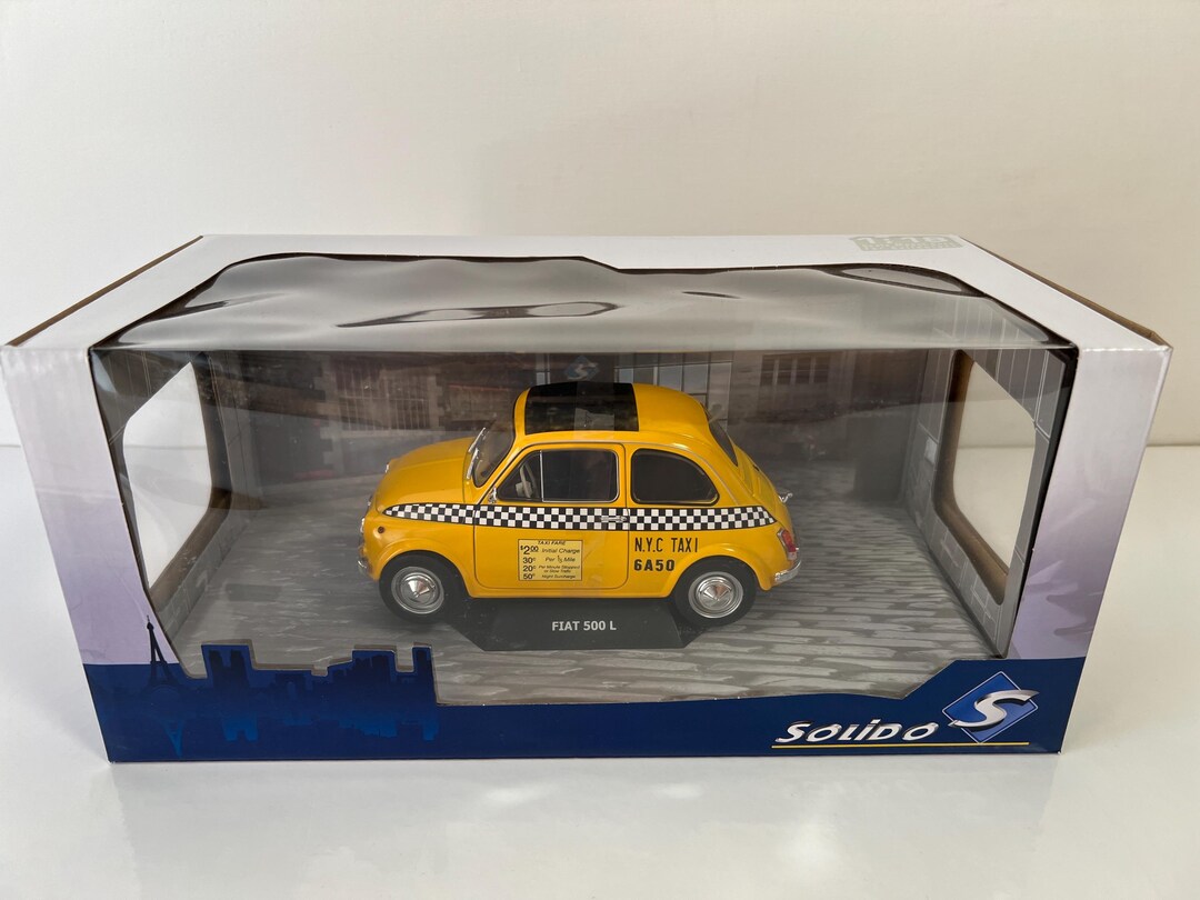 SOLIDOFiat 500 タクシーミニカー イエロー1/18 フィアット 500 1968 タクシー イエロー 1:18 Solido 1/18 - Etsy 日本