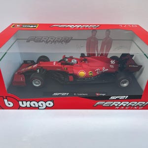 Ferrari SF21 Occasion Bburago 1/18 Ferrari SF21 #16 Charles Leclerc – 2021 (Occasion – État à Vérifier Ferrari SF21 Occasion Bburago 1/18 Ferrari SF21 #16 Charles Leclerc – 2021 (Occasion – État à Vérifier