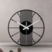 Large Metal Wall Clock Sleek and Stylish Black Wall Clock Geometric ...