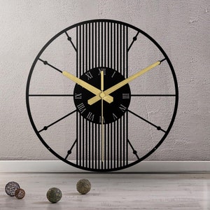 Oversized Wall Clock, Unique Wall Clock, Large Wall Clock, Modern Wall Clock, Minimalist Wall Art, Clocks for Wall, Living Room Decor