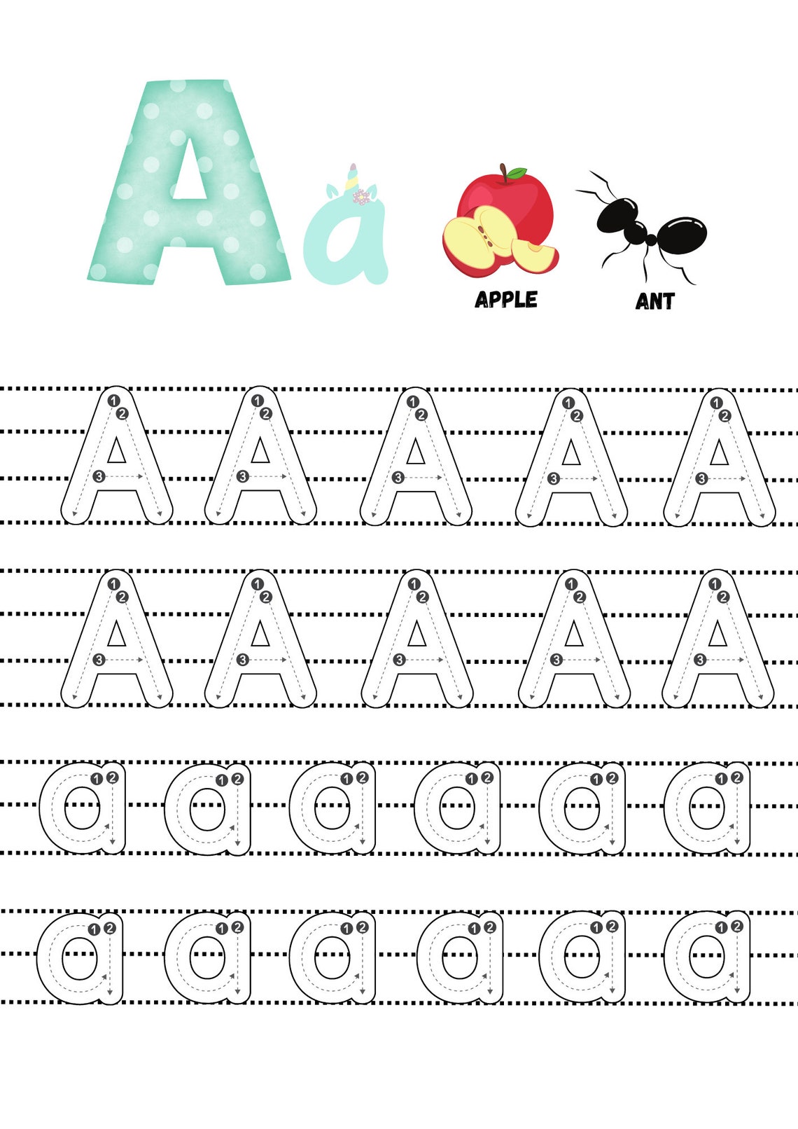 A-Z Letter Tracing Worksheets for Preschooler, Printable Alphabet ...