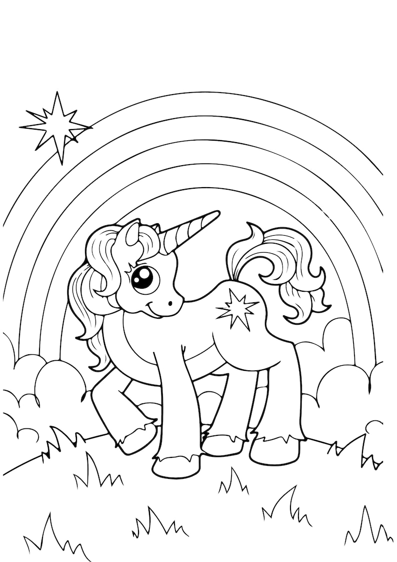 Unicorn Coloring Pages for Kids, Printable Coloring Pages Unicorn ...