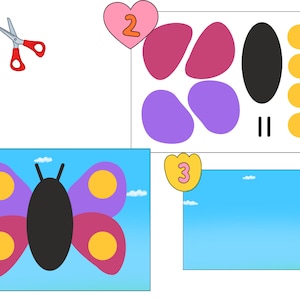 Cut and Glue Printable Sheets for Toddlers, Cut and Glue Activity PDF ...