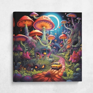 Mystical Mushroom Journey Canvas Print