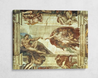 The Creation of Adam - Detail from the Sistine Ceiling Canvas Print