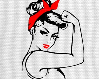Rosie the Riveter SVG (Download Now) - Etsy