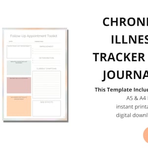 Chronic Illness Tracker ~ Chronic Illness Journal ~ Spoonie Journal ~ MEGA BUNDLE ~ Digital PDF Download ~ 138 Pages ~ 66 Printables