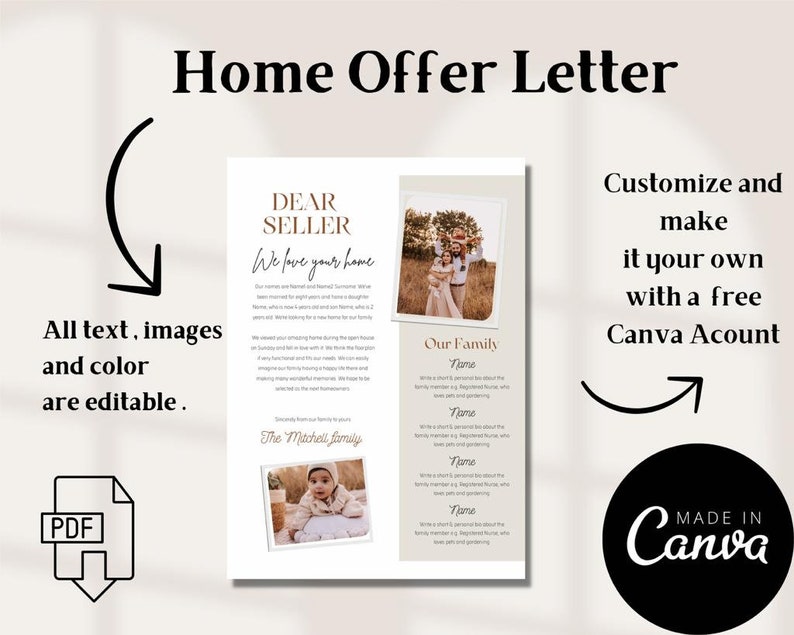 Home Offer Letter Template Editable Home Offer Letter Canva Template Home Offer Letter Template Editable Home Offer Letter Canva Template