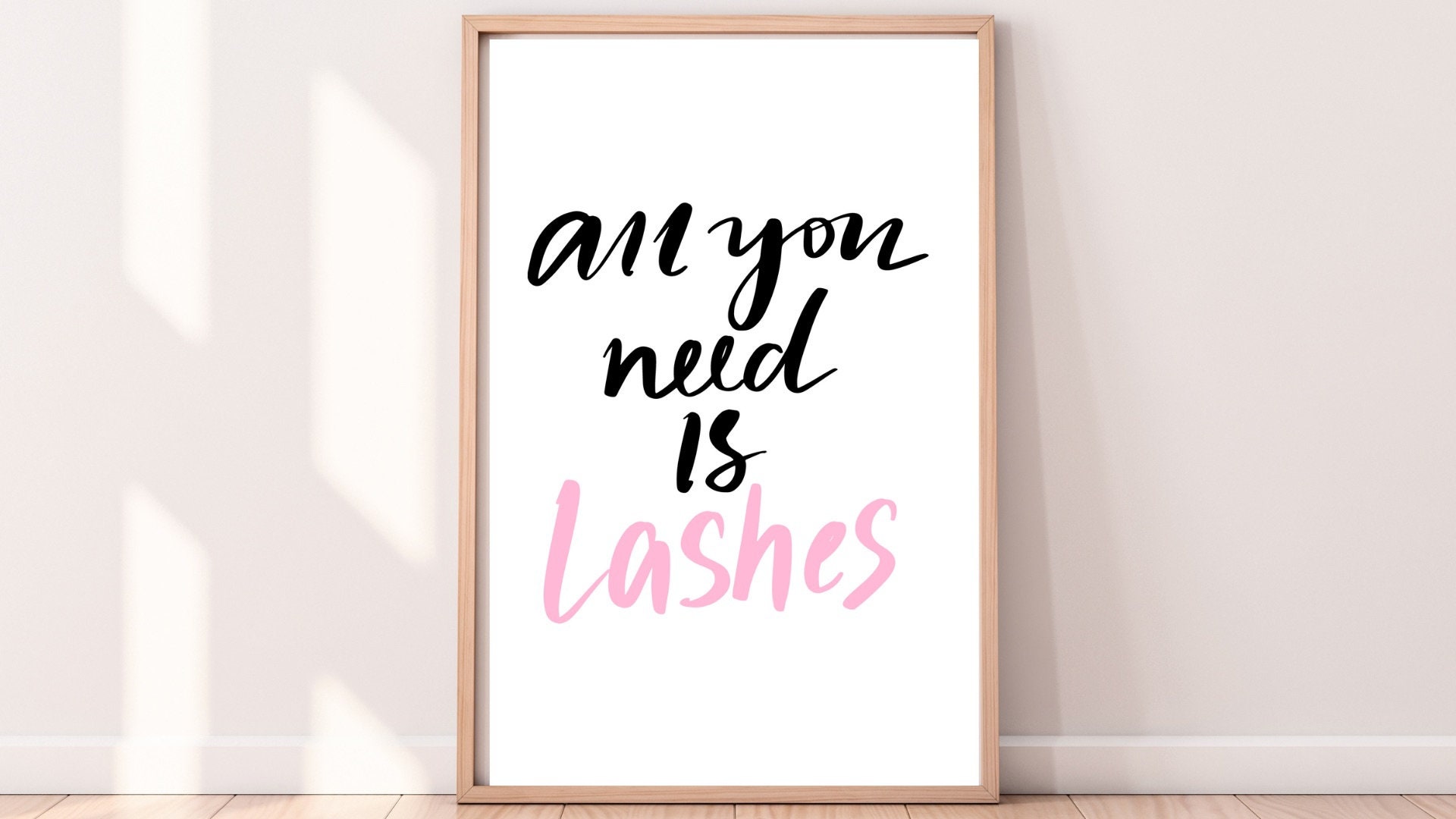 Lash Room Decor,Beauty Salon Print Decor Graphic by EvaTemplates