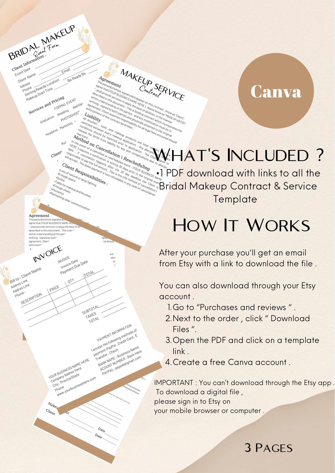 MUA Contract Template, Makeup Artist Contract, Makeup Contract MUA Contract Template, Makeup Artist Contract, Makeup Contract