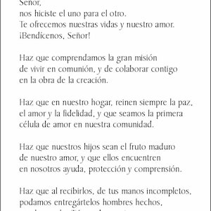 ORACION DE BODA