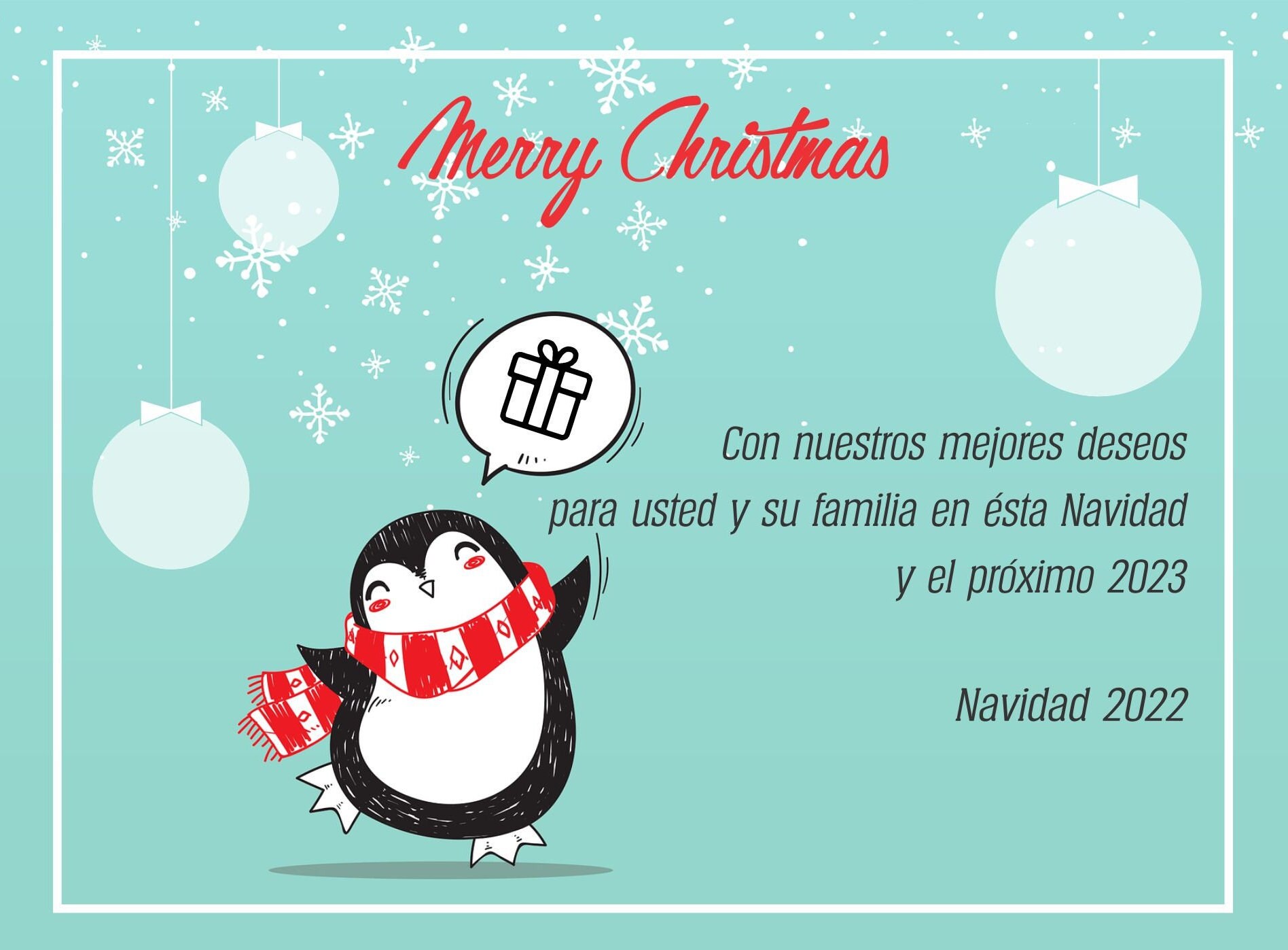 Diseño De Tarjeta Navideña Empresarial - Etsy