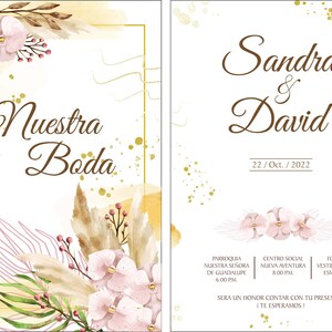 Diseño de Invitación Boda