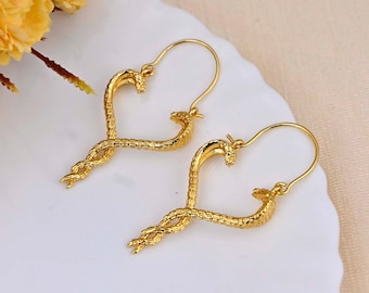 Dainty Snake Shaped Charm Earrings in Deferent Style
