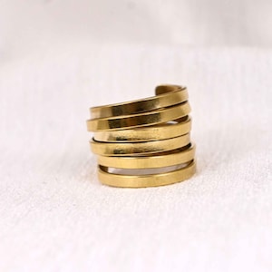 Large Gold Wrap Ring, Gold Wrap Ring, Wraparound Ring, Gold Ring, Delicate Gold Ring, Gold Jewelry, Delicate Ring, Gold Cocktail Ring