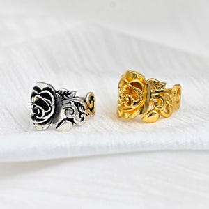 Rose Ring, Blume Ring, Floral Ring, Rose Gold Ring, Boho Ring, zierliche Ring, Stacking Ring, Rose Schmuck, Statement Ring, Geschenk für sie