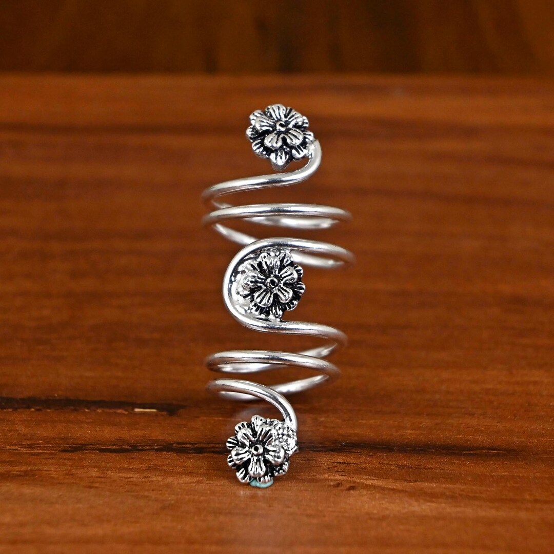 Adjustable Sterling Silver Arthritis Ring: Floral EDS Finger Splint - Etsy