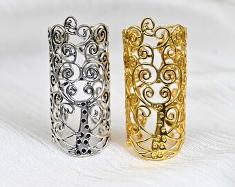 Sterling Silver Full Finger Ring: Arthritis Splint Knuckle Support
