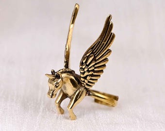 Sterling Silver Unicorn Ring: Dainty Fairytale Jewelry