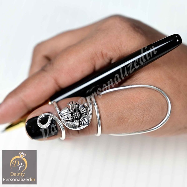 Thumb Splint MCP 925 Silver Ring, MCP Hyperextension Splint, Arthritis Rings, Trigger splint Ring, EDS Splint Ring, Adjustable Ring