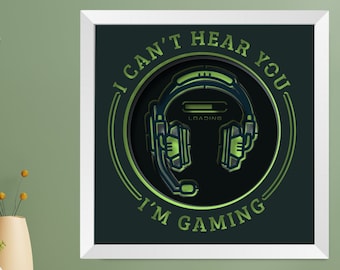 3D Gamer Shadow Box Svg, Headphone Gaming 3D SVG, Kids Room, Video Game Shadow Box, Cricut Files, Cardstock Svg, Silhouette Files