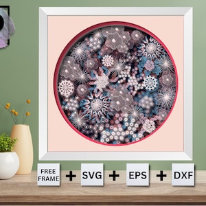 3D GHOST CORAL Shadow Box - Ethereal Shadow Box SVG - Multidimensional Paper Art Shadow Box - For Cricut