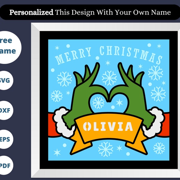 3D Personalized GRINCH CHRISTMAS Svg, Grinchmas Gift, Grinch Shadow Box, For Silhouette - For Cricut 3D Personalized GRINCH CHRISTMAS Svg, Grinchmas Gift, Grinch Shadow Box, For Silhouette - For Cricut