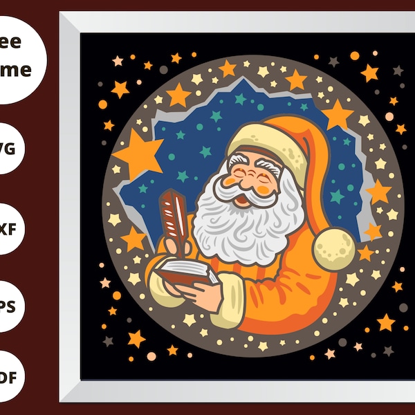 3D SANTA CHRISTMAS SVG, Christmas Shadow Box Svg, Father Christmas, Cardstock Svg, Silhouette Files - Cricut Files 3D SANTA CHRISTMAS SVG, Christmas Shadow Box Svg, Father Christmas, Cardstock Svg, Silhouette Files - Cricut Files
