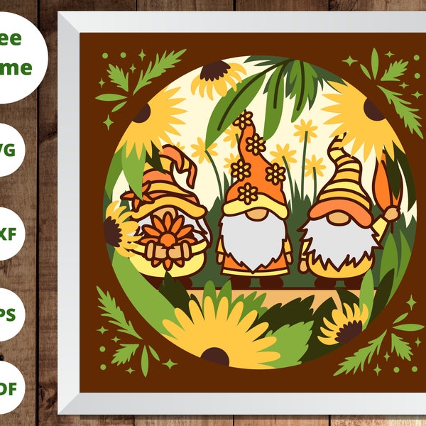 3D Gnomes And Sunflowers svg, Sunflower shadow box svg, Gnomes svg, 3d Layered svg, 3d svg, Cardstock svg, Files for Cricut 3D Gnomes And Sunflowers svg, Sunflower shadow box svg, Gnomes svg, 3d Layered svg, 3d svg, Cardstock svg, Files for Cricut