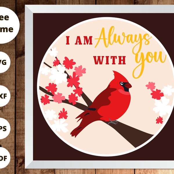 3D CARDINAL Svg, Memorial Shadow Box Svg, I Am Always With You SVG, Red Cardinal SVG, Cardstock Svg - Cricut Files - Silhouette Files 3D CARDINAL Svg, Memorial Shadow Box Svg, I Am Always With You SVG, Red Cardinal SVG, Cardstock Svg - Cricut Files - Silhouette Files