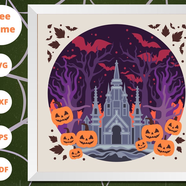 3D HAUNTED House Svg, HALLOWEEN Shadow box Svg, Cardstock Svg, for Cricut and Silhouette 3D HAUNTED House Svg, HALLOWEEN Shadow box Svg, Cardstock Svg, for Cricut and Silhouette
