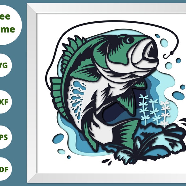 3d Fishing Dad Svg, FATHER'S DAY Shadow Box Svg, Funny Fishing Lover, Fish Shadow Box SVG, Cricut Files, Cardstock Svg, Silhouette Files 3d Fishing Dad Svg, FATHER'S DAY Shadow Box Svg, Funny Fishing Lover, Fish Shadow Box SVG, Cricut Files, Cardstock Svg, Silhouette Files