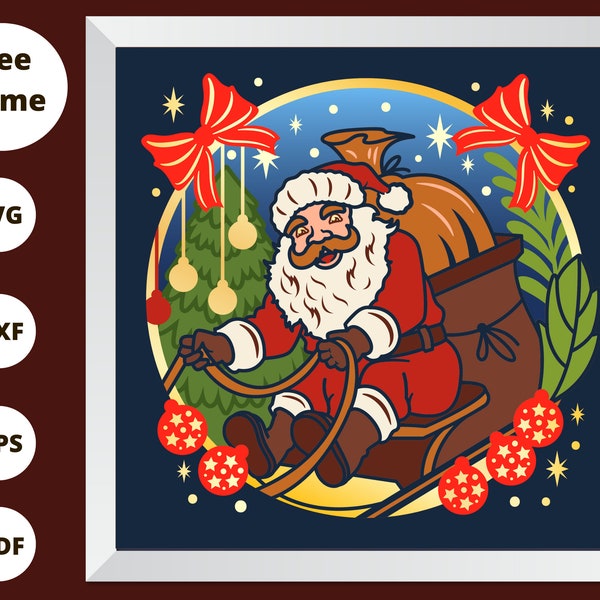 3D SANTA Svg, CHRISTMAS Shadow Box SVG, Christmas Layered Papercut, Father Christmas, for cricut - for silhouette 3D SANTA Svg, CHRISTMAS Shadow Box SVG, Christmas Layered Papercut, Father Christmas, for cricut - for silhouette