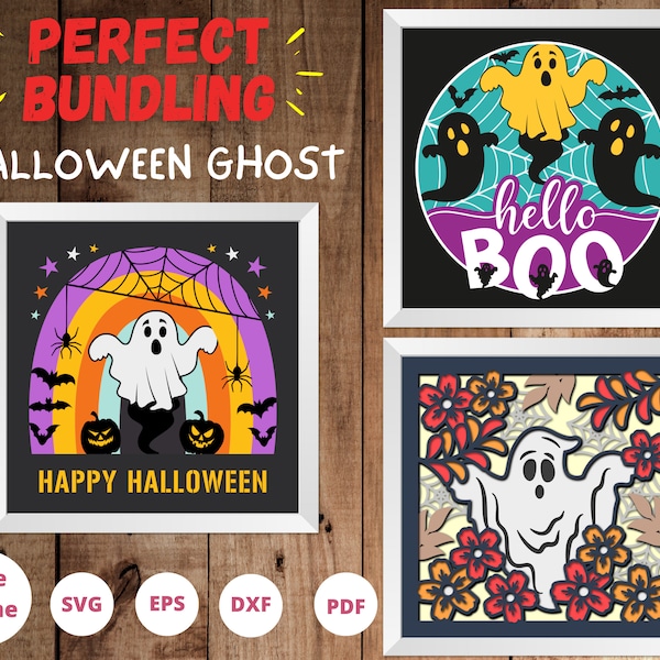 3D HALLOWEEN GHOSTS SVG Bundle, Halloween Svg, Halloween ghost Shadow Box, Halloween Ghost Cut File, Cricut Ghost Svg 3D HALLOWEEN GHOSTS SVG Bundle, Halloween Svg, Halloween ghost Shadow Box, Halloween Ghost Cut File, Cricut Ghost Svg