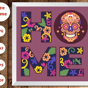 3D SKULL HOME Shadow Box svg, Skull Home Svg, Cricut File - Silhouette File - Cardstock Svg